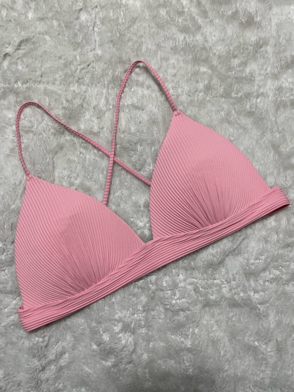 H&M Multi-Way Padded Ribbed Triangle Bikini Top - Picture 2 of 10